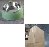 200mlStainless Steel Oblique Mouth Pet Cat Bowl