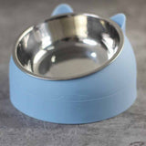 200mlStainless Steel Oblique Mouth Pet Cat Bowl